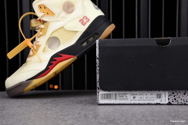 HYPE Retro 5 DH8565-100 Jordan OFF-WHITE Sail 0821